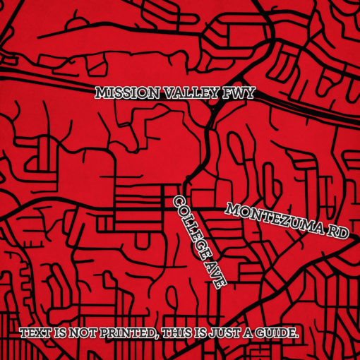San Diego State University Campus Map Art by City Prints - Image 2