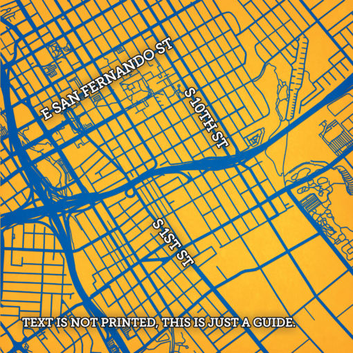 San Jose State University Campus Map Art by City Prints - Image 2
