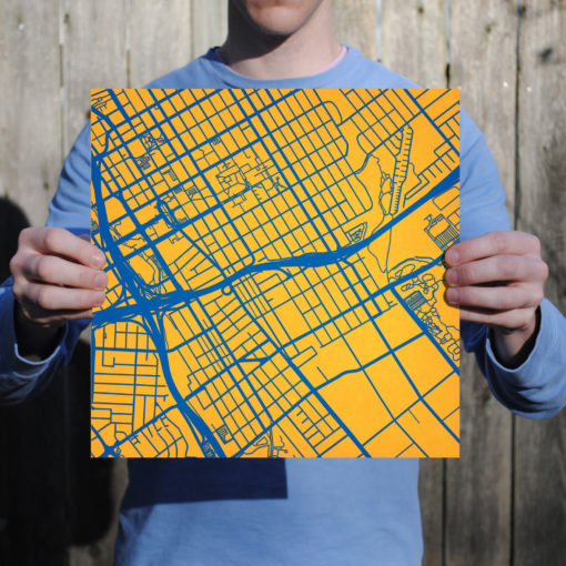San Jose State University Campus Map Art by City Prints - Image 3