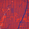Southern Methodist University Campus Map Art by City Prints