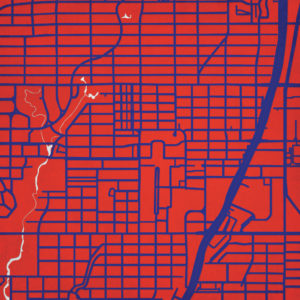 Southern Methodist University Campus Map Art by City Prints