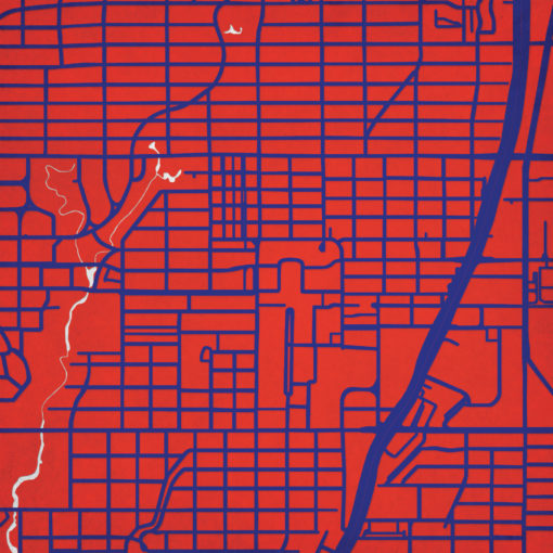 Southern Methodist University Campus Map Art by City Prints