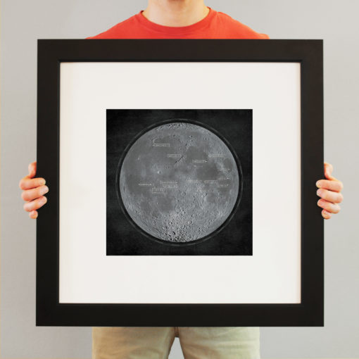 Lunar Landing Mission Map Art by City Prints - Image 3