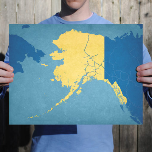 Alaska Map Art by City Prints - Image 2