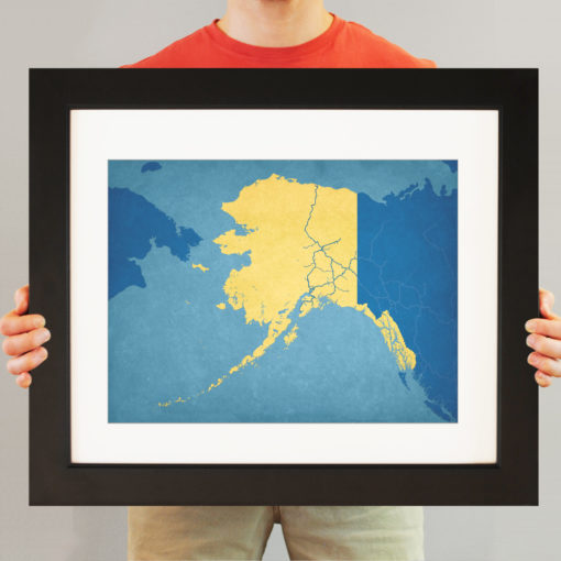Alaska Map Art by City Prints - Image 3