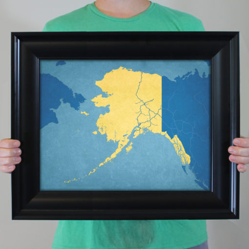 Alaska Map Art by City Prints - Image 4