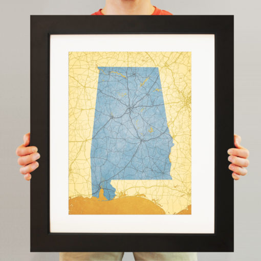 Alabama Map Art by City Prints - Image 3
