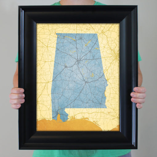Alabama Map Art by City Prints - Image 4