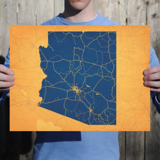 Arizona Map Art by City Prints - Image 2