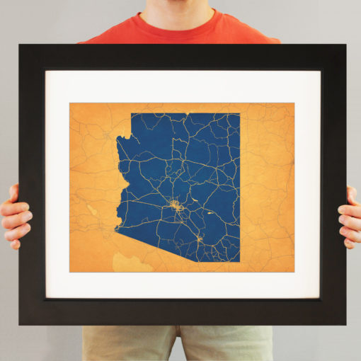 Arizona Map Art by City Prints - Image 3