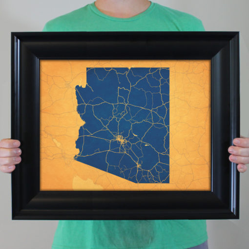 Arizona Map Art by City Prints - Image 4