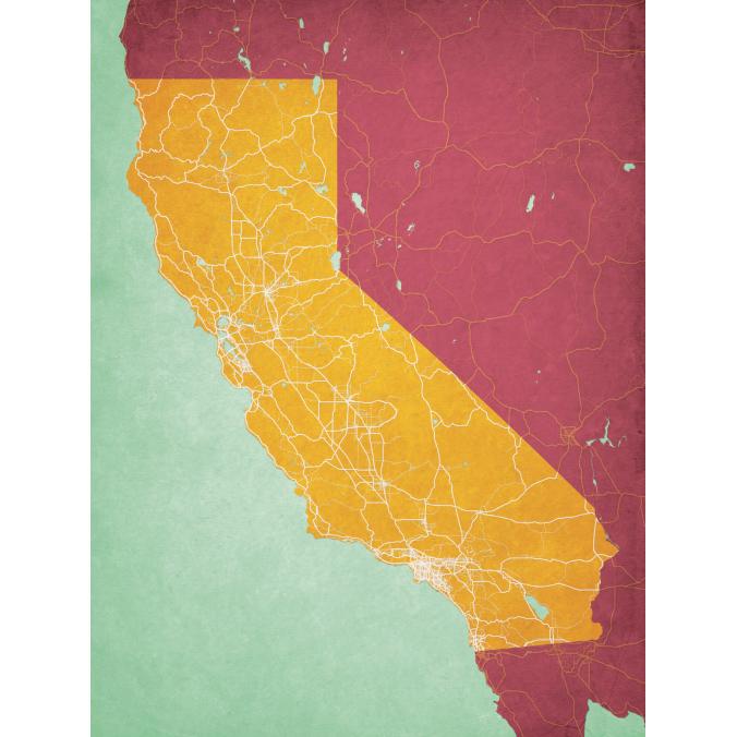 Detailed map of Southern California highlighting major cities and highways, perfect for navigation and outdoor adventures.