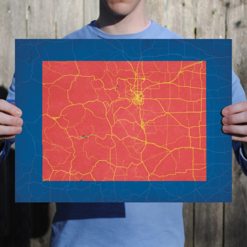 Colorado Map Art by City Prints - Image 2