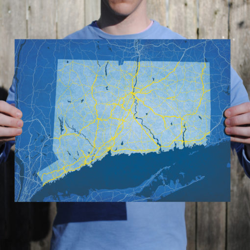 Connecticut Map Art by City Prints - Image 2
