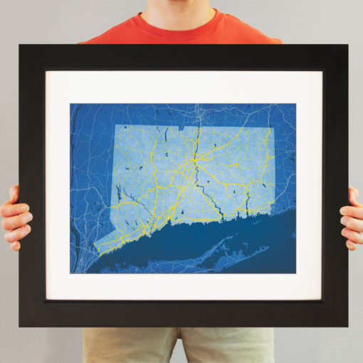 Connecticut Map Art by City Prints - Image 3