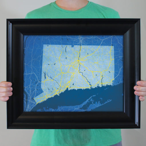 Connecticut Map Art by City Prints - Image 4
