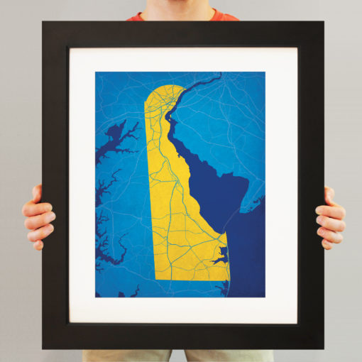 Delaware Map Art by City Prints - Image 3