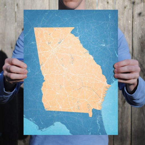 Georgia Map Art by City Prints - Image 2