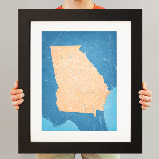 Georgia Map Art by City Prints - Image 3