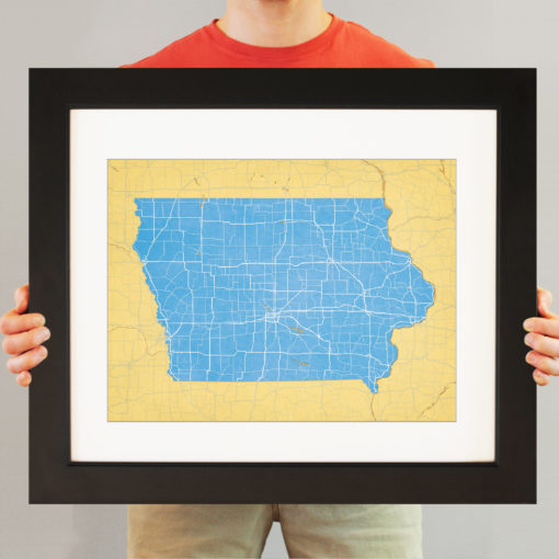Iowa Map Art by City Prints - Image 3