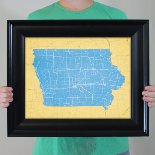 Iowa Map Art by City Prints - Image 4