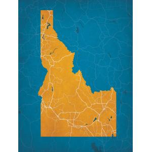 Idaho Map Art by City Prints