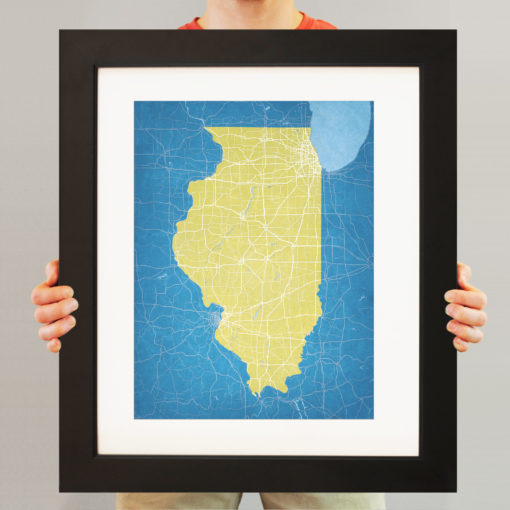 Illinois Map Art by City Prints - Image 3