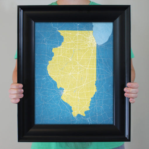 Illinois Map Art by City Prints - Image 4