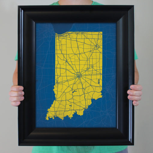 Indiana Map Art by City Prints - Image 4