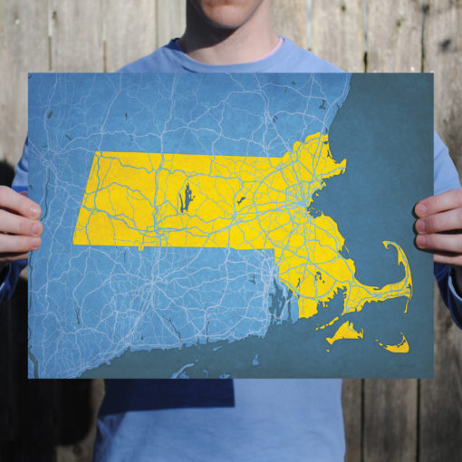 Massachusetts Map Art by City Prints - Image 2