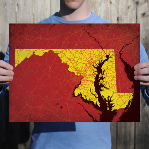 Maryland Map Art by City Prints - Image 2