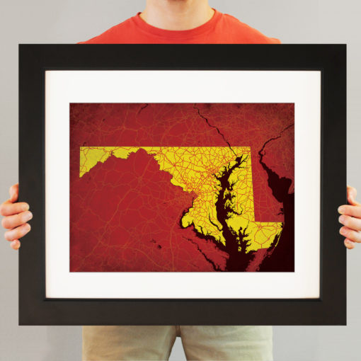 Maryland Map Art by City Prints - Image 3