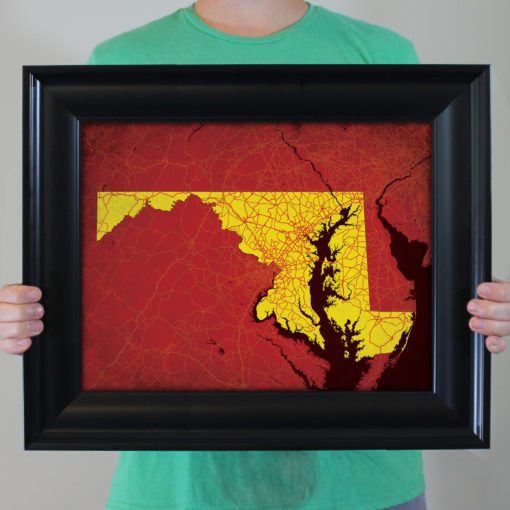 Maryland Map Art by City Prints - Image 4