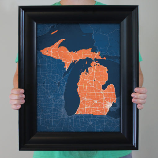 Michigan Map Art by City Prints - Image 4