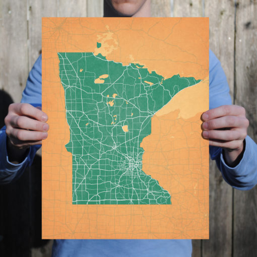 Minnesota Map Art by City Prints - Image 2