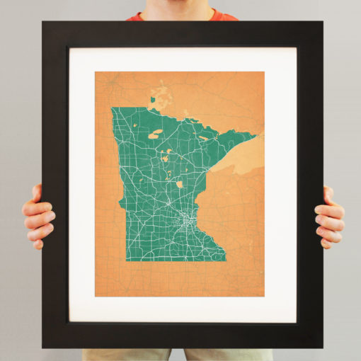 Minnesota Map Art by City Prints - Image 3