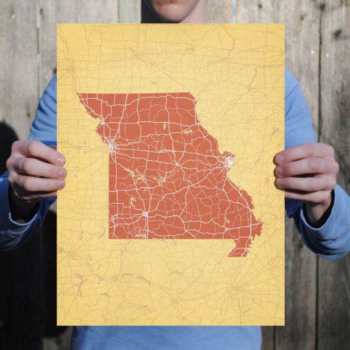 Missouri Map Art by City Prints - Image 2