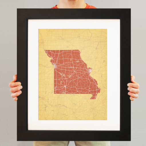 Missouri Map Art by City Prints - Image 3