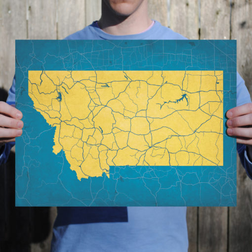 Montana Map Art by City Prints - Image 2