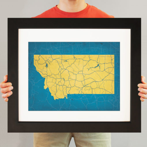 Montana Map Art by City Prints - Image 3