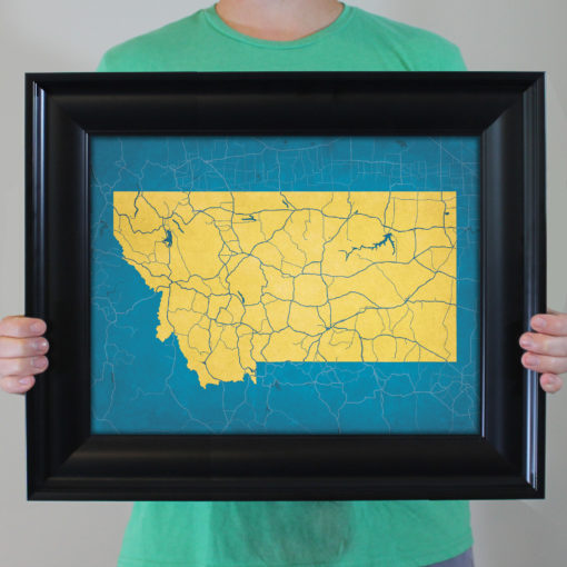 Montana Map Art by City Prints - Image 4