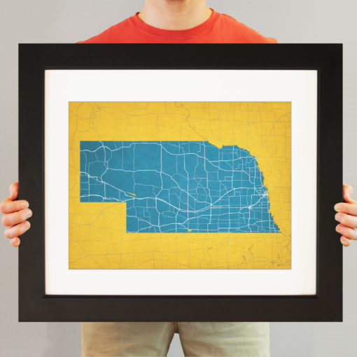 Nebraska Map Art by City Prints - Image 3