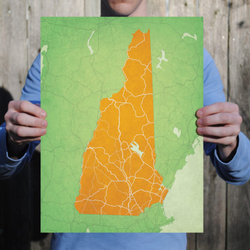 New Hampshire Map Art by City Prints - Image 2