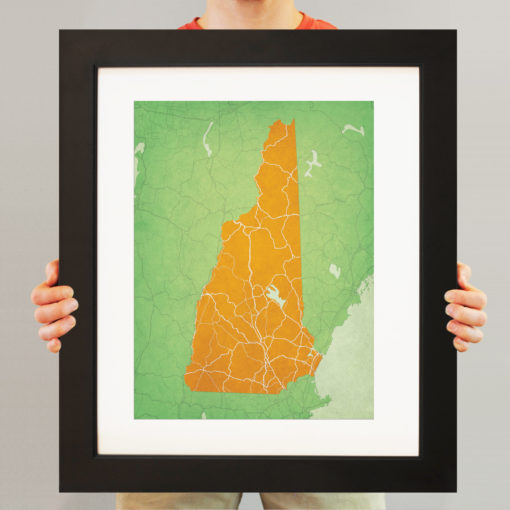 New Hampshire Map Art by City Prints - Image 3