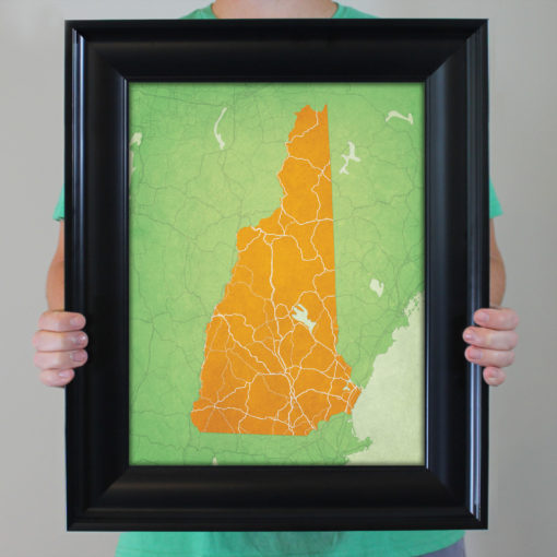 New Hampshire Map Art by City Prints - Image 4