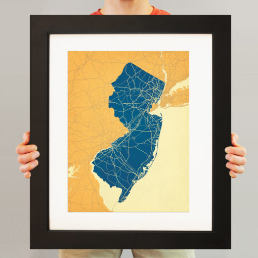 New Jersey Map Art by City Prints - Image 3