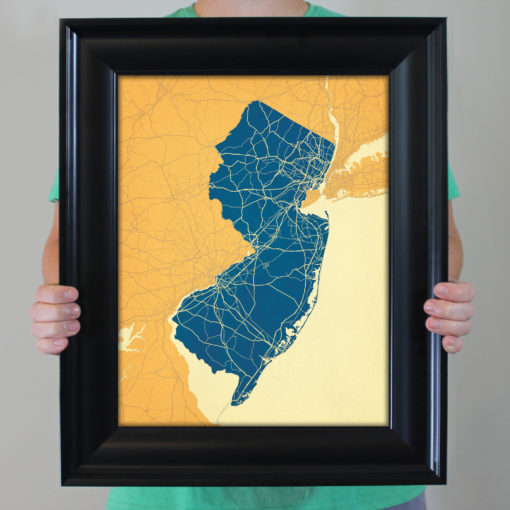 New Jersey Map Art by City Prints - Image 4