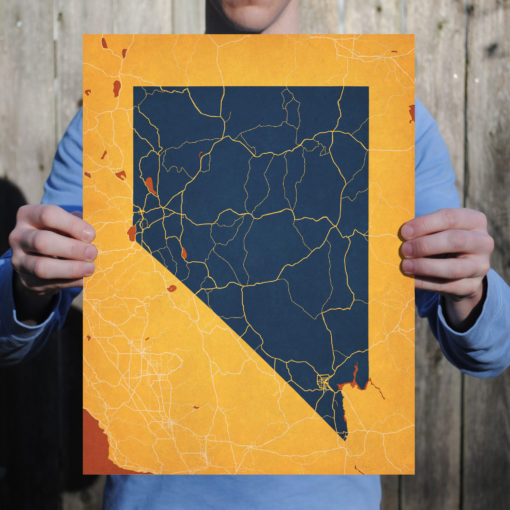 Nevada Map Art by City Prints - Image 2