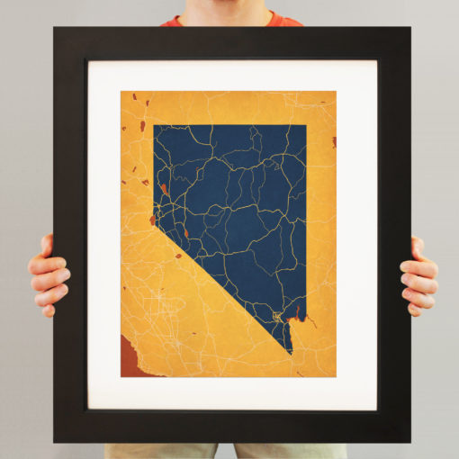Nevada Map Art by City Prints - Image 3
