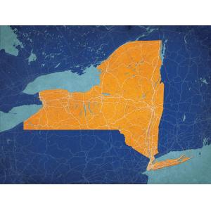 New York Map Art by City Prints
